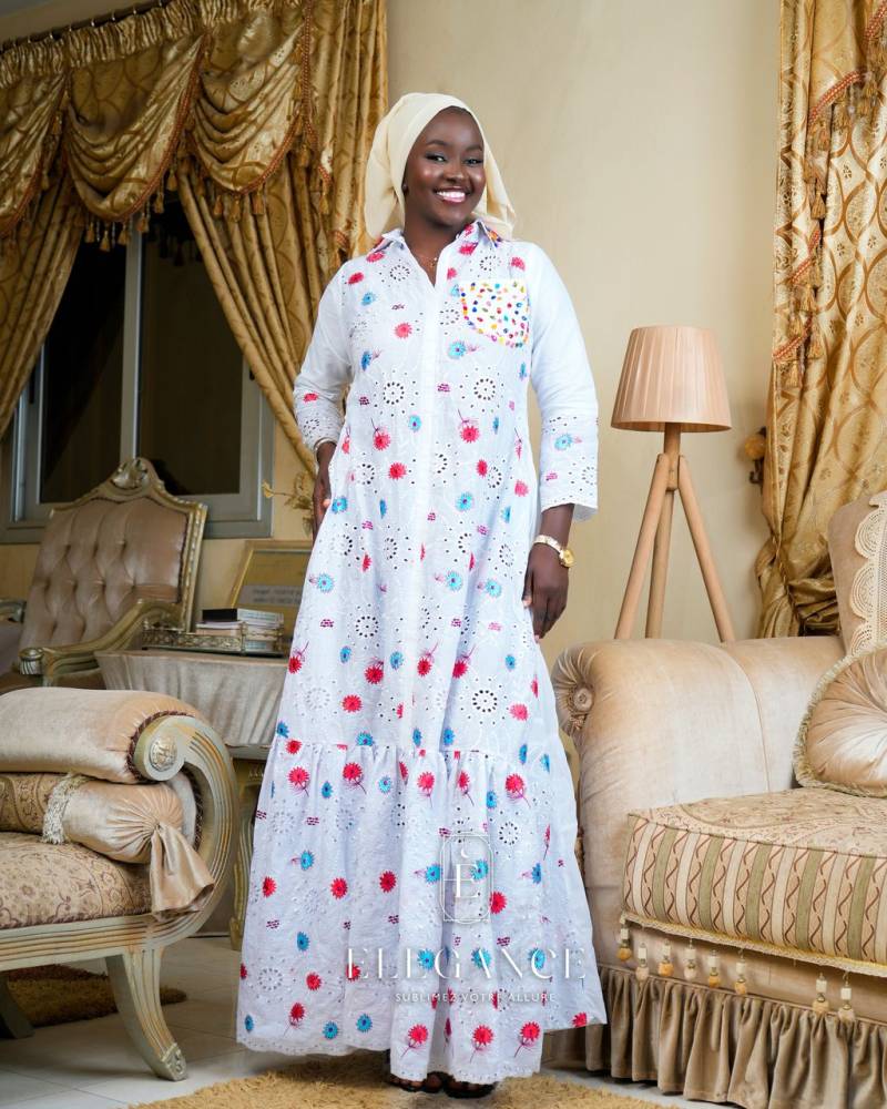 🌸 Robe Chemise Brodée Printanière 🌸